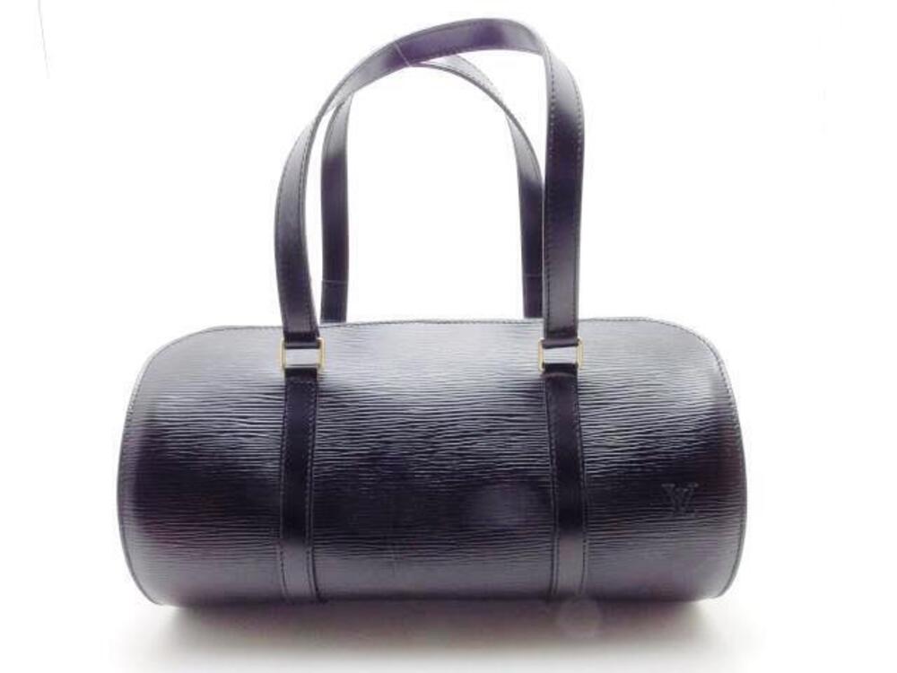 LOUIS VUITTON Soufflot Epi Noir Black Handbag